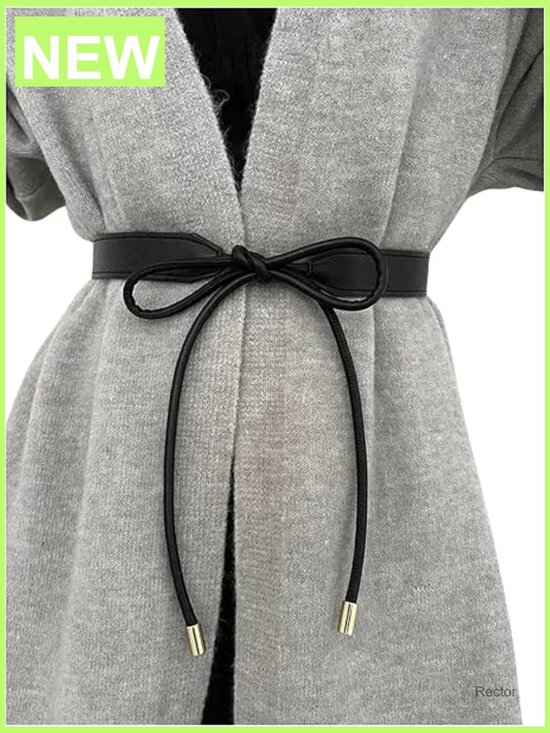 Tie Waist Belt PU Leather Fashion Dress Coat Sweater Waistband main image 6